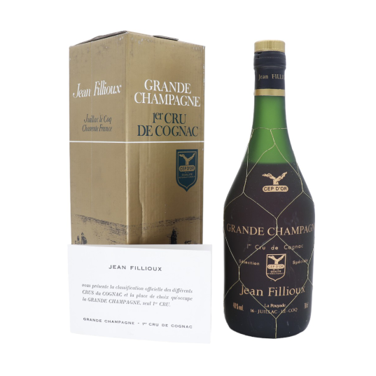 9345) 古酒 J.FILLIOUX 1er CRU DE COGNAC Vieille Grande Champagne NAPOLEON  ジャンフィユー ブランデー